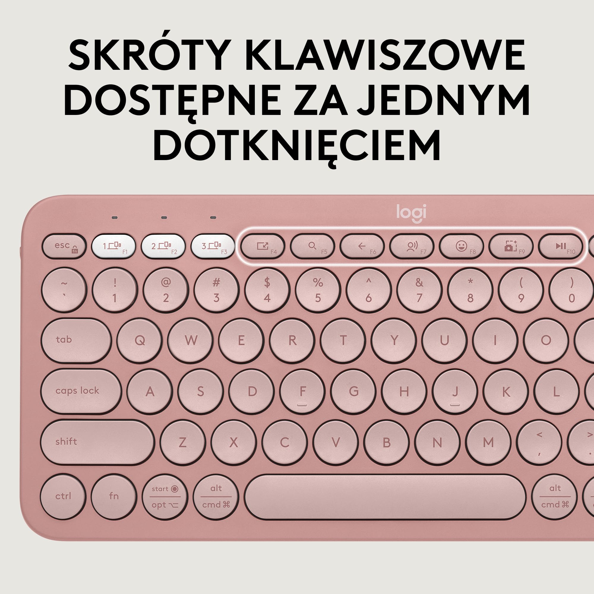 Logitech Pebble 2 Combo, Bezprzewodowa klawiatura i mysz, cicha i przenośna, personalizowana, Logi Bolt, Bluetooth, Easy-Switch dla Windows, macOS, iPadOS, Chrome,QWERTY układ US international, Różowy