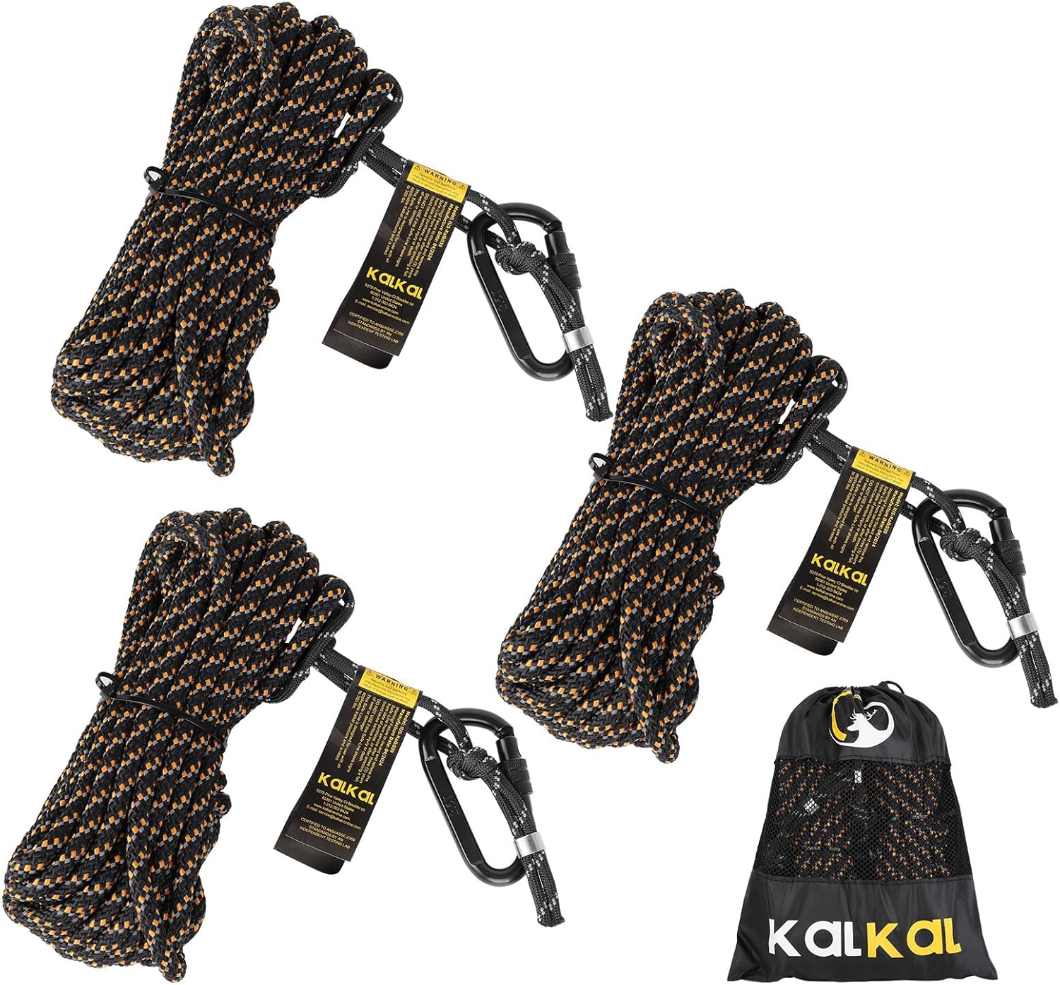 Kalkal 30ft Tree Stand Safety Rope with Reflective Lifeline