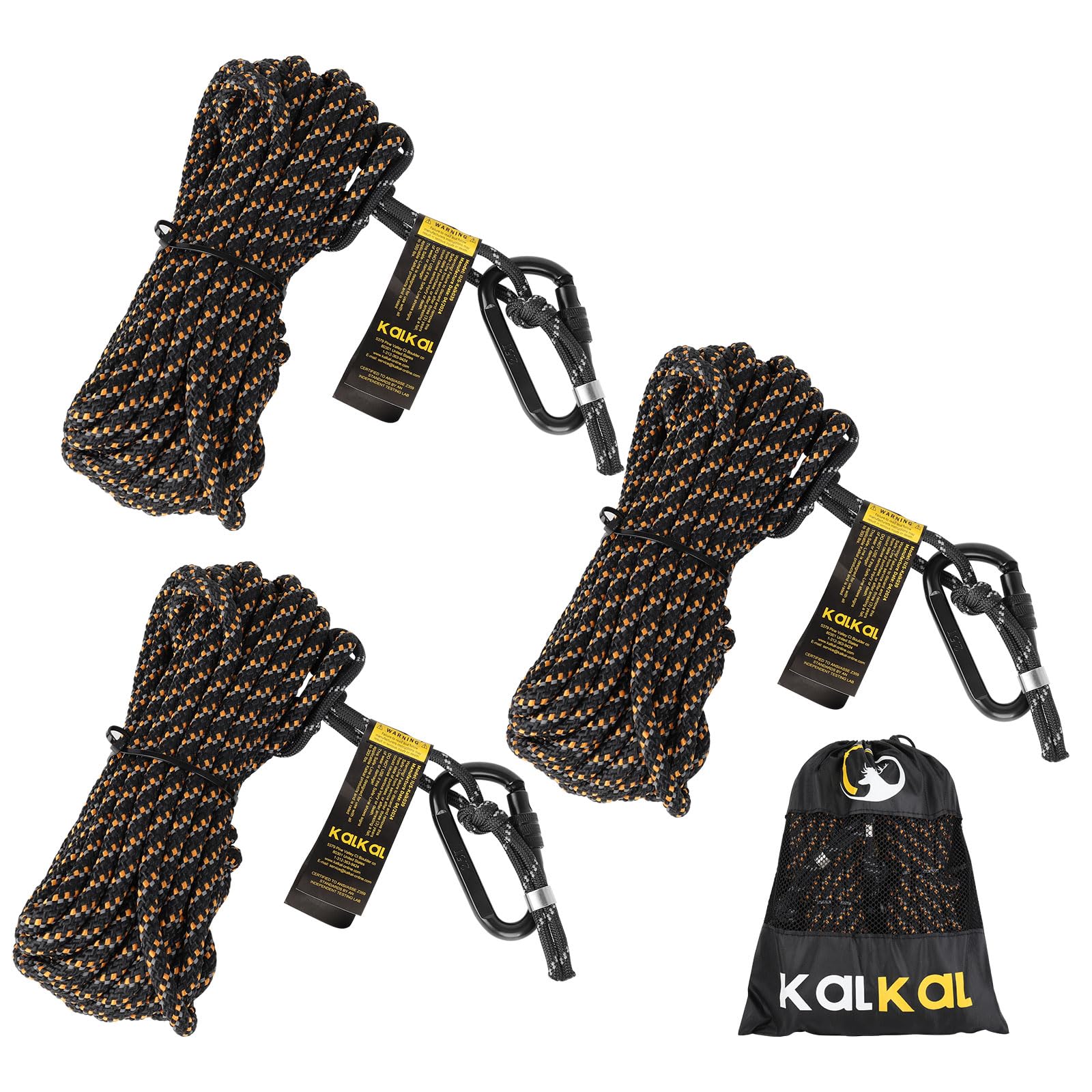 Kalkal Tree Stand Safety Rope, 30FT Reflective Hunter Safety Lifeline