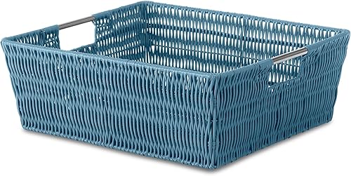 Miniatura 18 de Whitmor 6500-2712-BLK Rattique Canasta Negra Pequeña para Estante