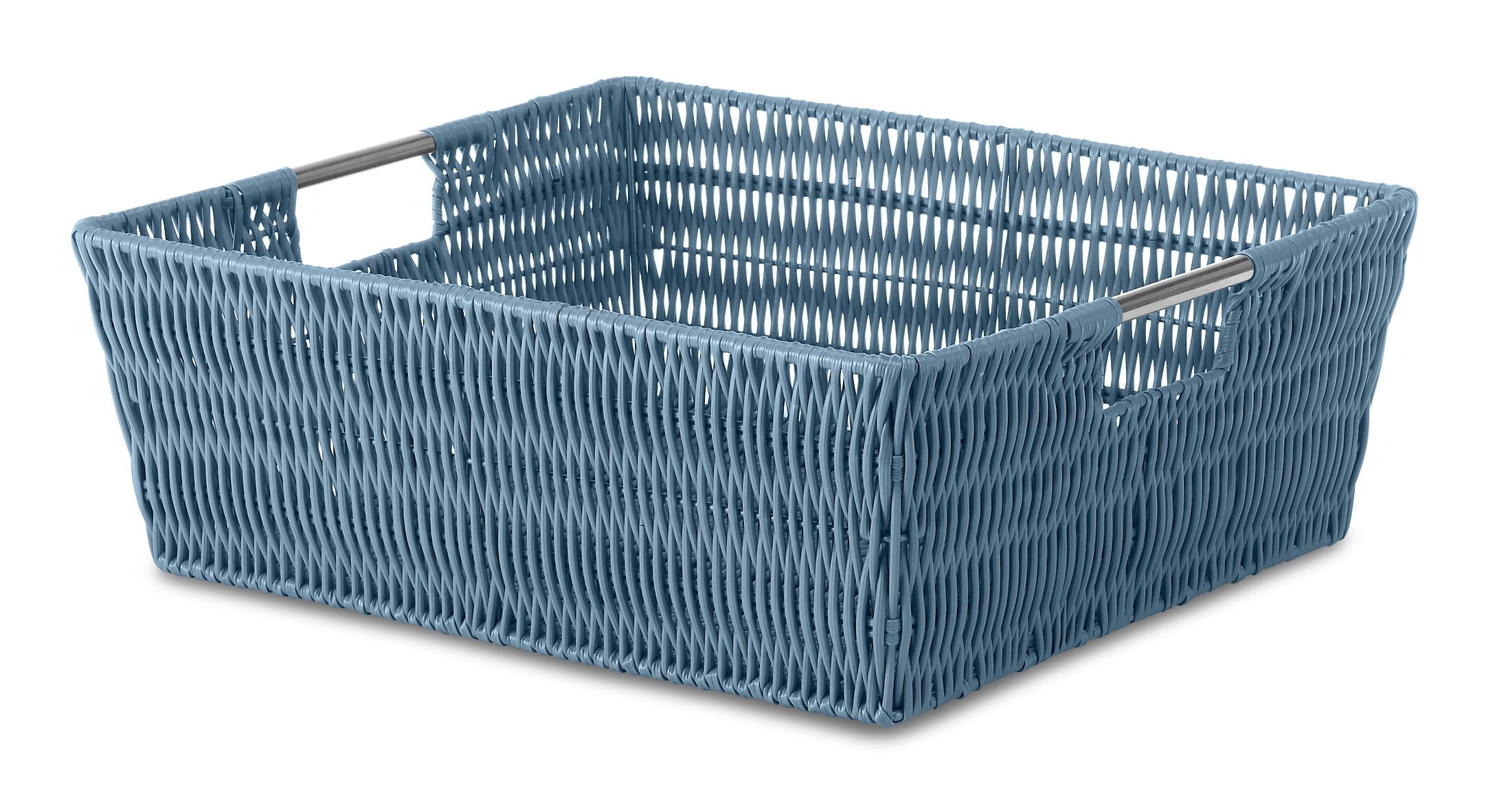 Whitmor Rattique Shelf Tote Berry Blue, 6 Pack