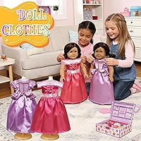 Vista 5 de 18 inch Doll Clothes Accessories -6Pcs Different Princess Costume Gift Fits All 18-inch Dolls Across Brands