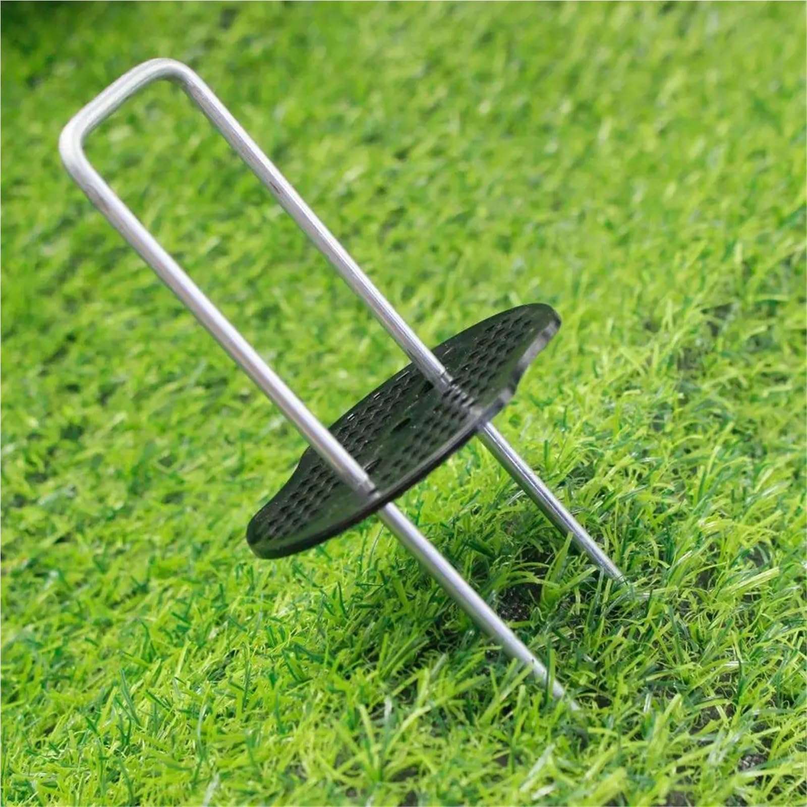 Picchetti Per Telo Pacciamatura Pali da giardino da 15 cm Graffette e guarnizioni Perni a forma di U Prato paesaggistico for barriere contro le erbacce e teloni Forniture da giardinaggio(100pcs)