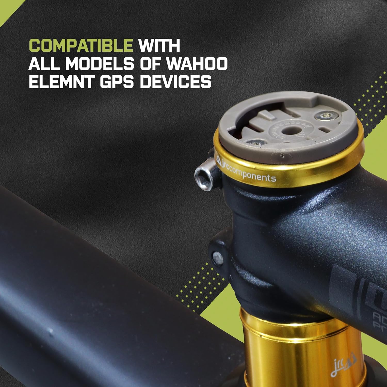 JRC Components Enkei Top Cap Bike Stem Mount | Compatible with All Models of Wahoo Elemnt GPS Devices | Lightweight CNC 6061-T6 Aluminium Body | Suitable for use with 1 1/8" Headset - Black