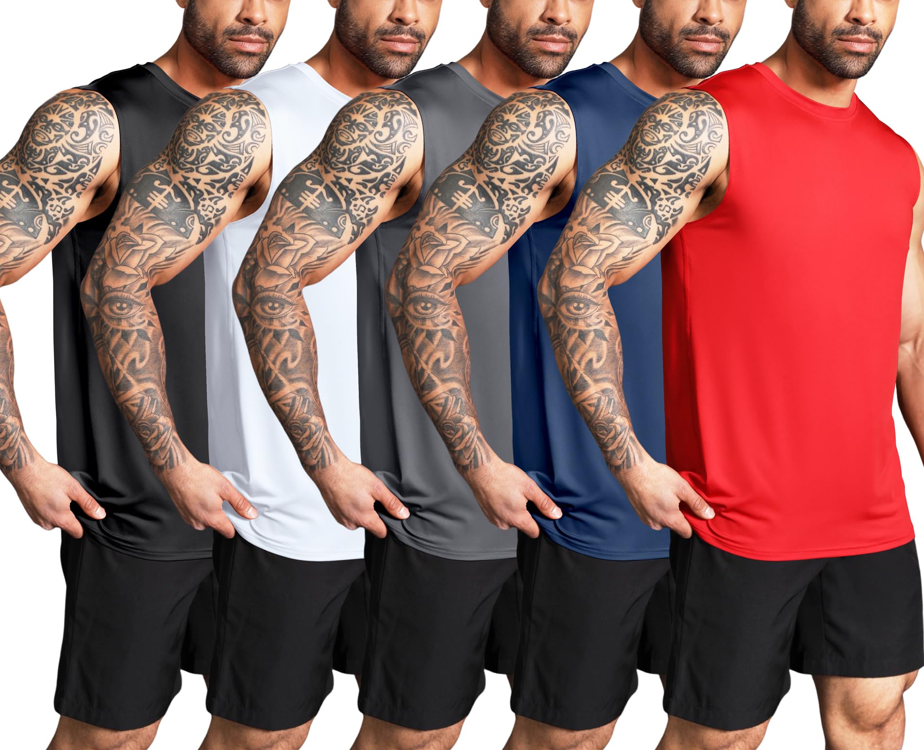 Boyzn Męskie 3-pak podkoszulki treningowe siłownia sportowa koszulka mięśniowa kulturystyka fitness koszulki bez rękawów