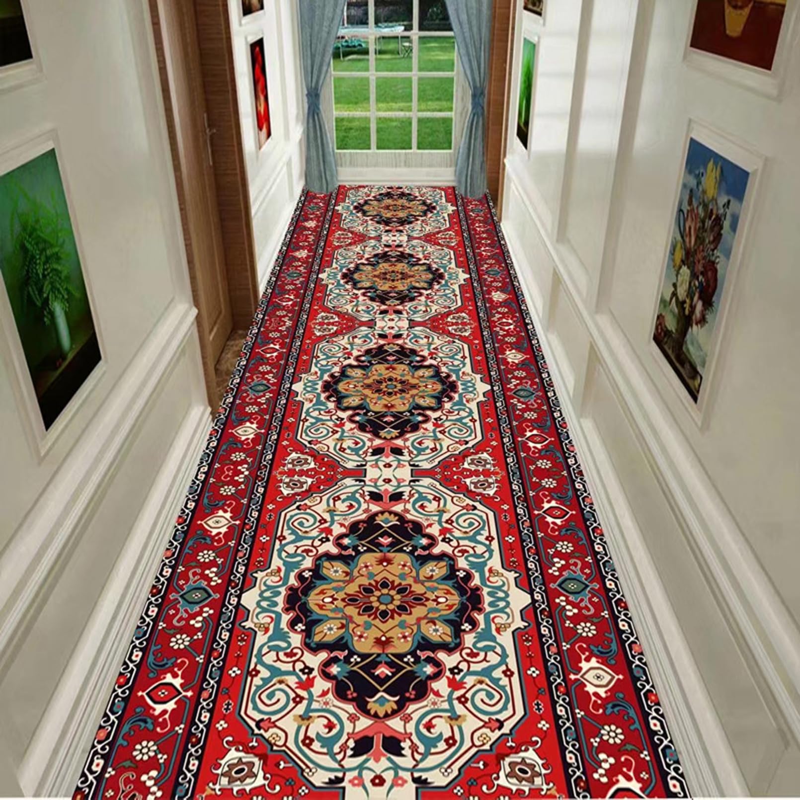 Tapis de couloir AZMANI pour sol glissant et long escalier