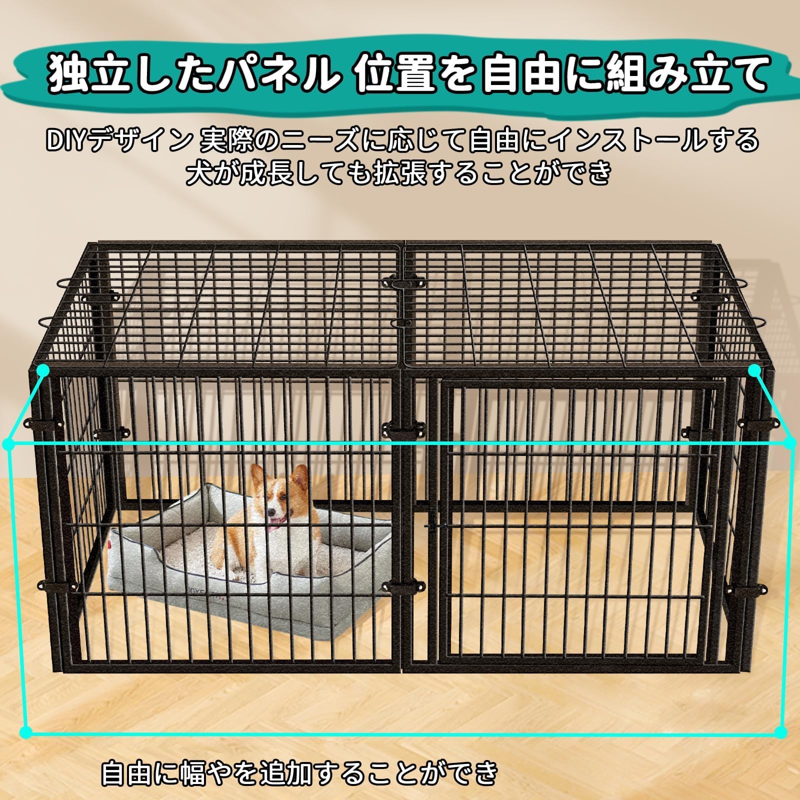 Amazon | HEEOREV ペットサークル 犬 ゲージ ペットフェンス 犬
