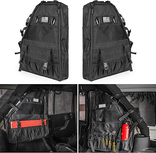 Miniatura 7 de NKCELL POWER Bolsa de almacenamiento de barra enrollable con organizador de múltiples bolsillos, bolsa de almacenamiento compatible con Jeep