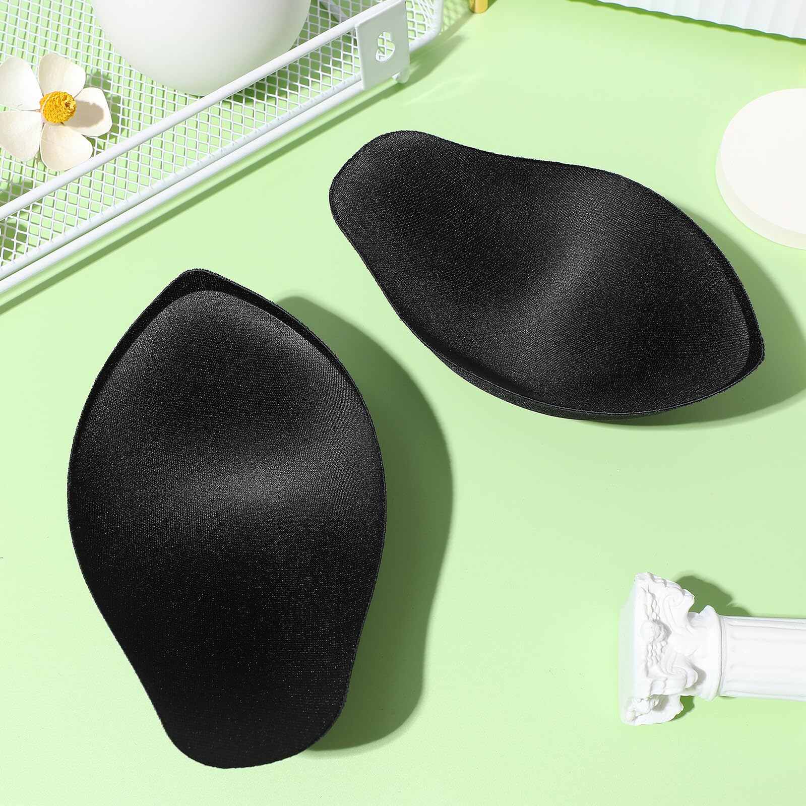 ORFOFE Almohadillas 3d para Bañador Masculino de Poliéster, Protección Frontal Transpirable para Natación y Ejercicio, Paquete de 2 Unidades