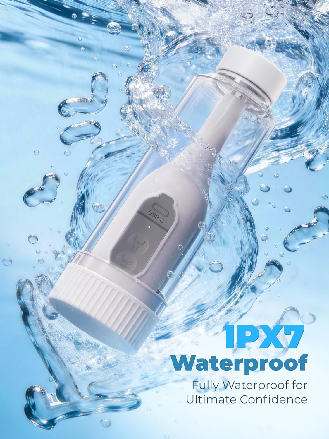 Portable Bidet for Travel, GODBB Rechargeable Electric Travel Bidet with Dual Spray Modes, 360°Adjustable Nozzle, High Pressure Cleaning, USB-C Charging, IPX7 Waterproof for Home Postpartum Hygiene