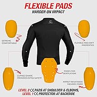 Vista 6 de J.A.G. Camisa de malla para motocicleta para hombre con armaduras acolchadas protectoras con certificación CE Camisa de motociclista para todas