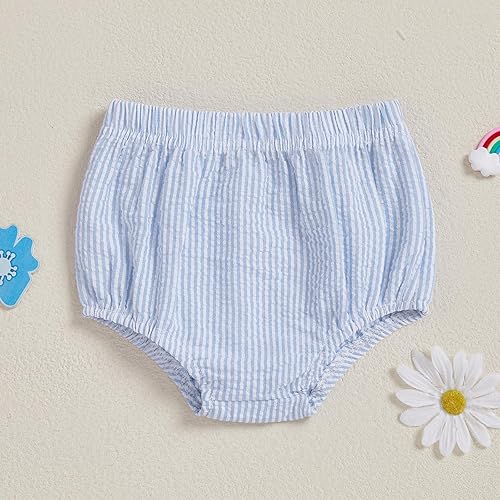 Miniatura 2 de GOOCHEER Traje de primer cumpleaños para bebé, verano, 1 pastel, pato, rayas, burbujas, pantalones cortos para pañales, ropa