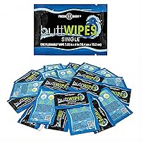 Vista 1 de ButtWIPES Toallitas desechables para adultos, toallitas desechables para viajes envueltas individualmente, 30 unidades extra grandes para llevar