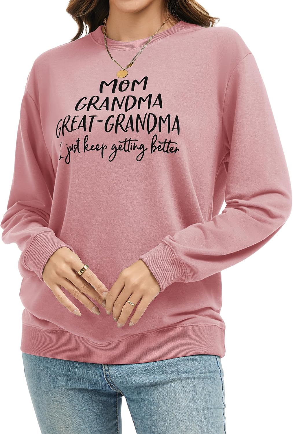 Womens Great Grandma Sweatshirt Crewneck Casual Pullover Loose Comfy Grandma Gifts Shirts Top - Image 5