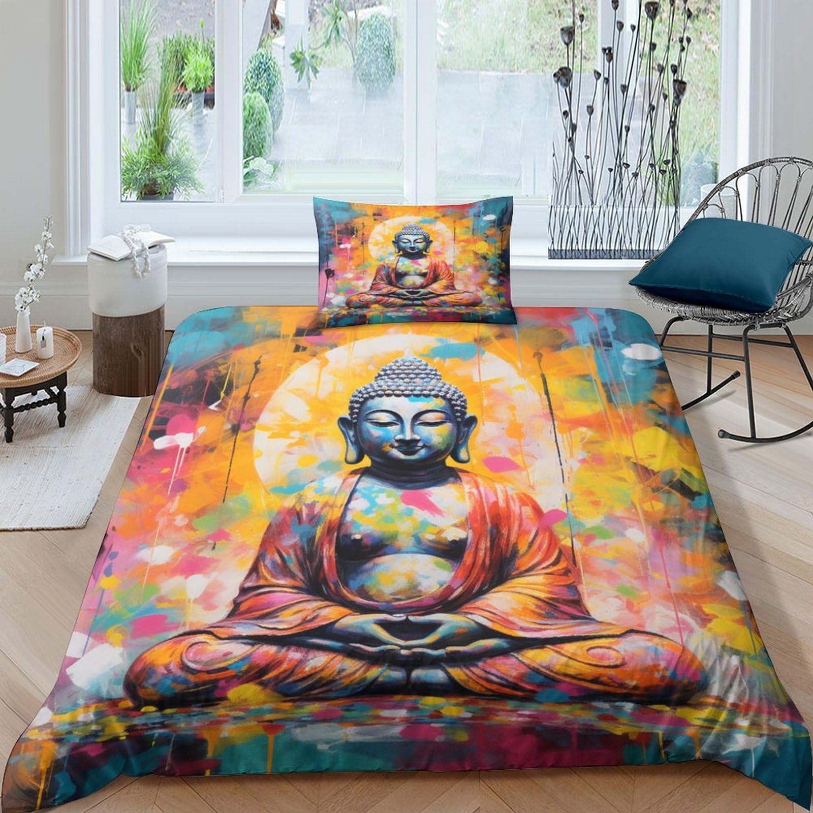 Housse de couette Bouddha douce contre le stress de la journée