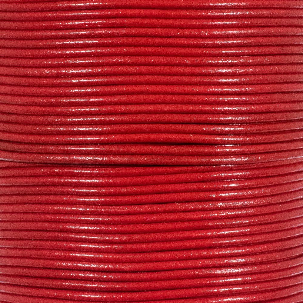 Craft County 1.5mm ラウンドレザーコード &ndash; 5、10、25、50ヤードまたは328フィート &ndash; 様々な色 25