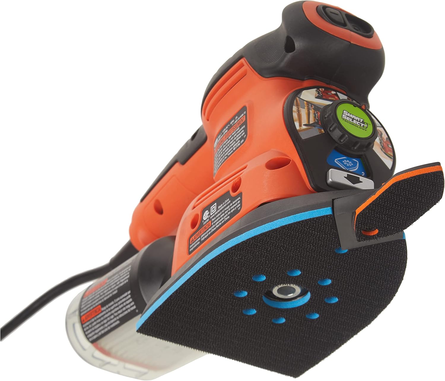 BLACK+DECKER Random Orbit Sander with Smart Select (MS2000) - Power Random Orbit Sanders - 