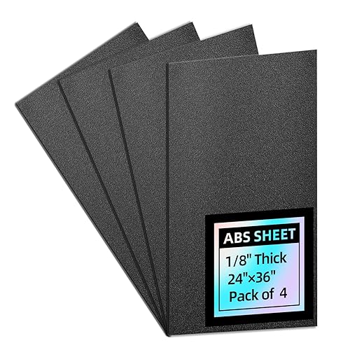 Miniatura 7 de ToolinHand Hoja de plástico ABS de 18 de pulgada de grosor, 24 x 36 pulgadas, hoja de ABS duro de dos caras (acabado mate y texturizado), materiales