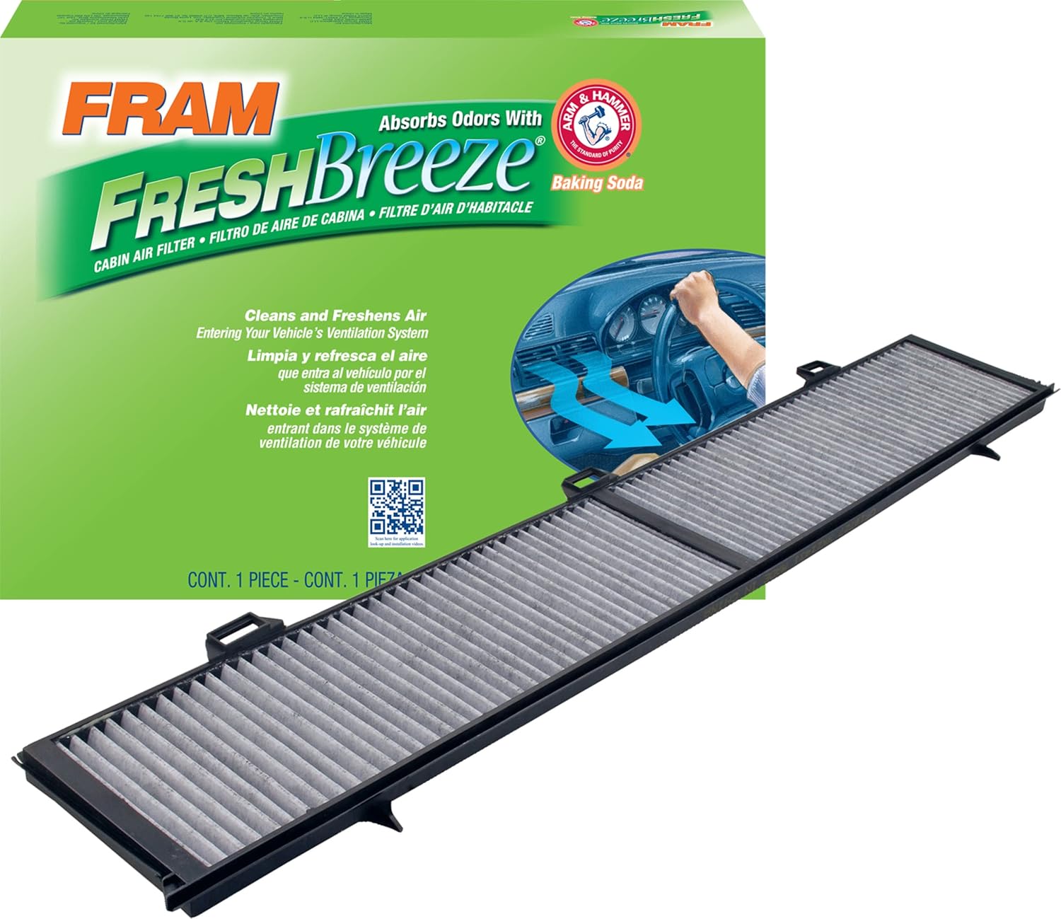 FRAM Fresh Breeze Cabin Air Filter with Arm & Hammer Baking