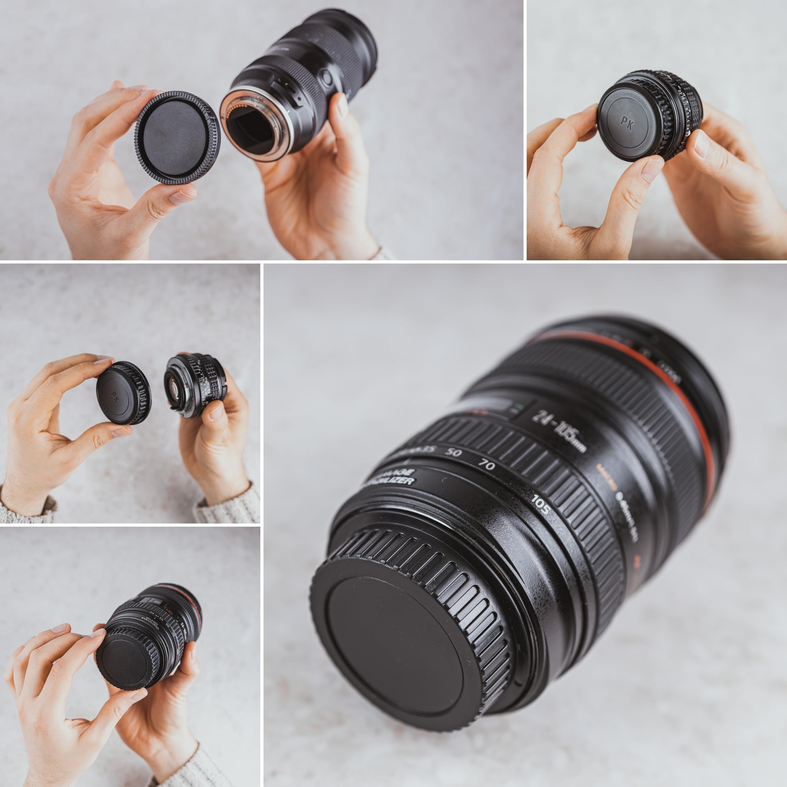 Lens-Aid Tappo Posteriore Obiettivo – Compatibile con Nikon F Attacco per Fotocamere DSLR e Mirrorless, Protezione Anti-Polvere & Graffi
