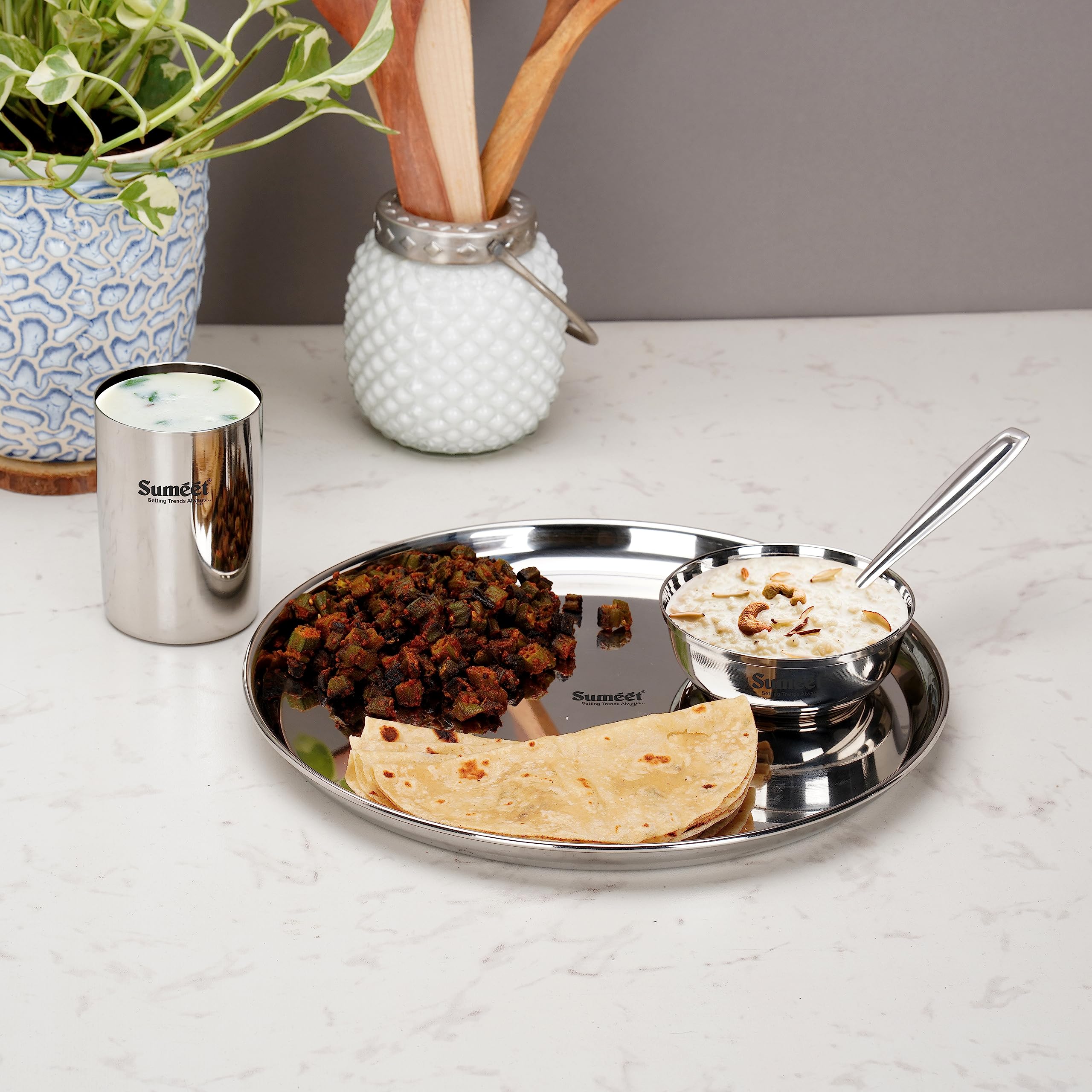Sumeet Stainless Steel Dinner Set - 24 Piece -3