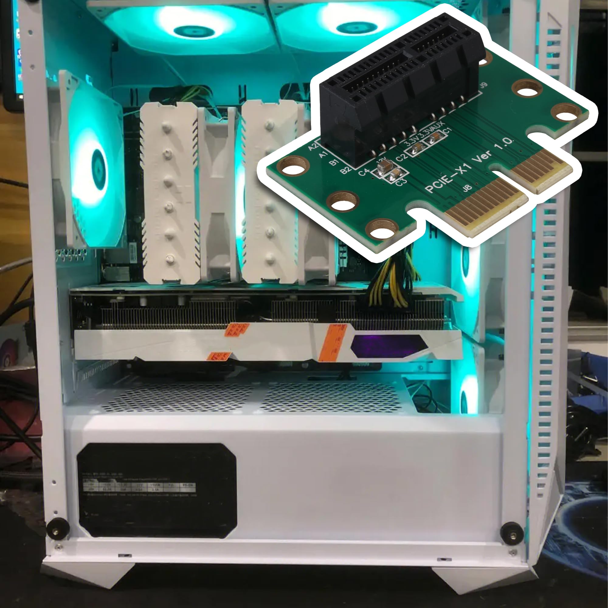 Amazon.com: RDEXP PCI-Express 1X Riser Card 90 Degree Right Angle