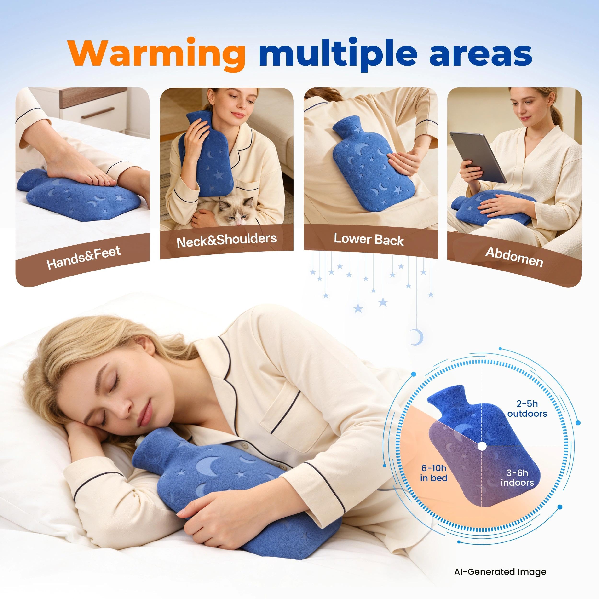 Hot & Cold Therapy Hot Water Bottle - Pain Relief -3