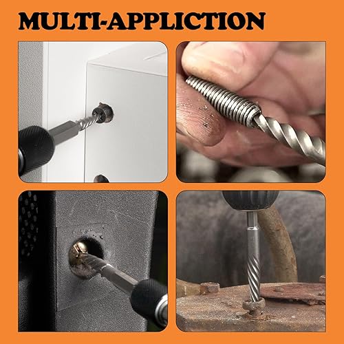 Miniatura 6 de Juego de extractor de tornillos dañados, extractor de pernos fácil de sacar de 6 piezas para quitar fácilmente pernos rotos, tornillos pelados,