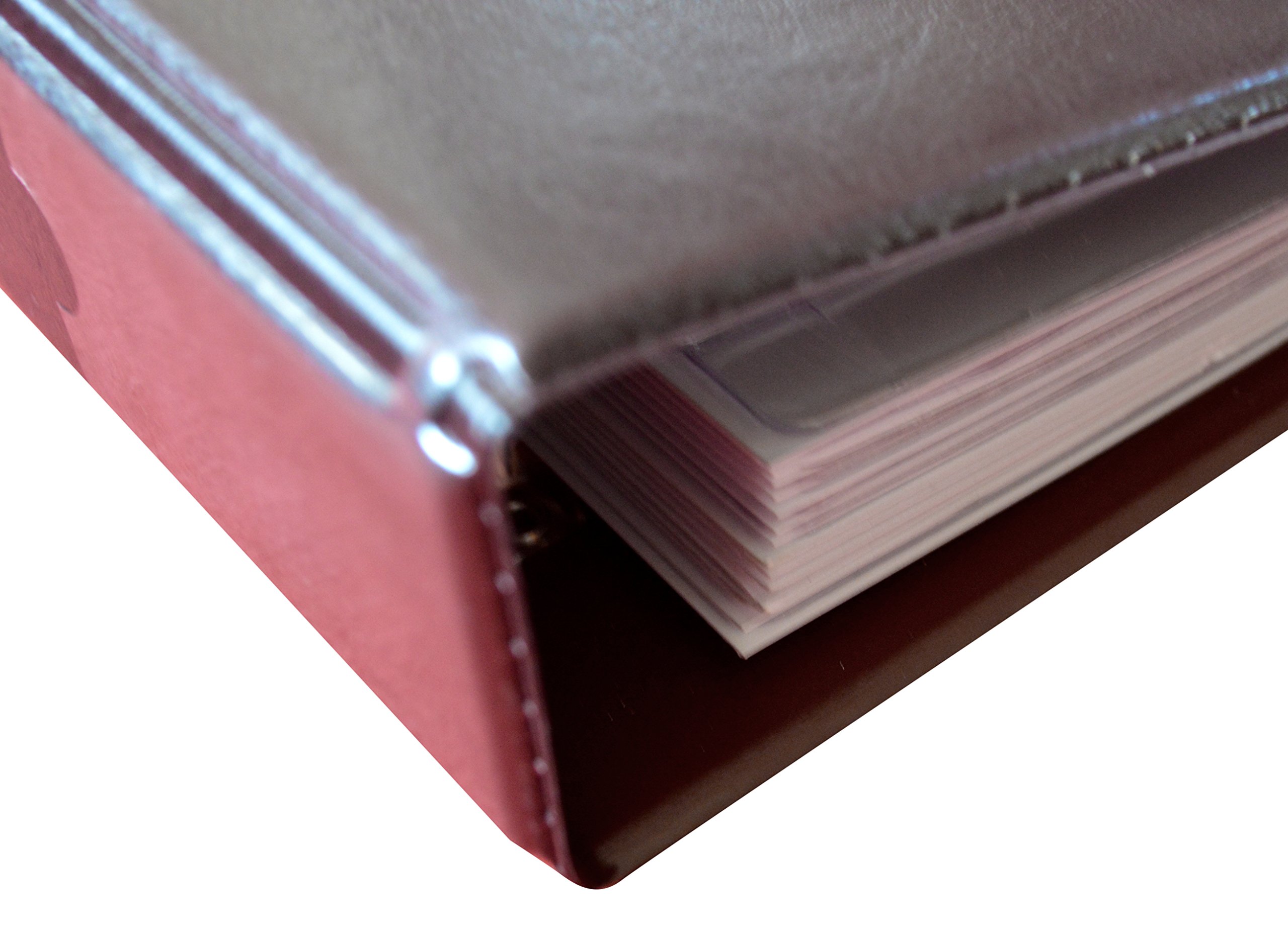 COLLECTOR Classeur pour Les Billets en Format d’Un Livre avec 10 Pages et 10 diviseurs – très Large capacité - Marron