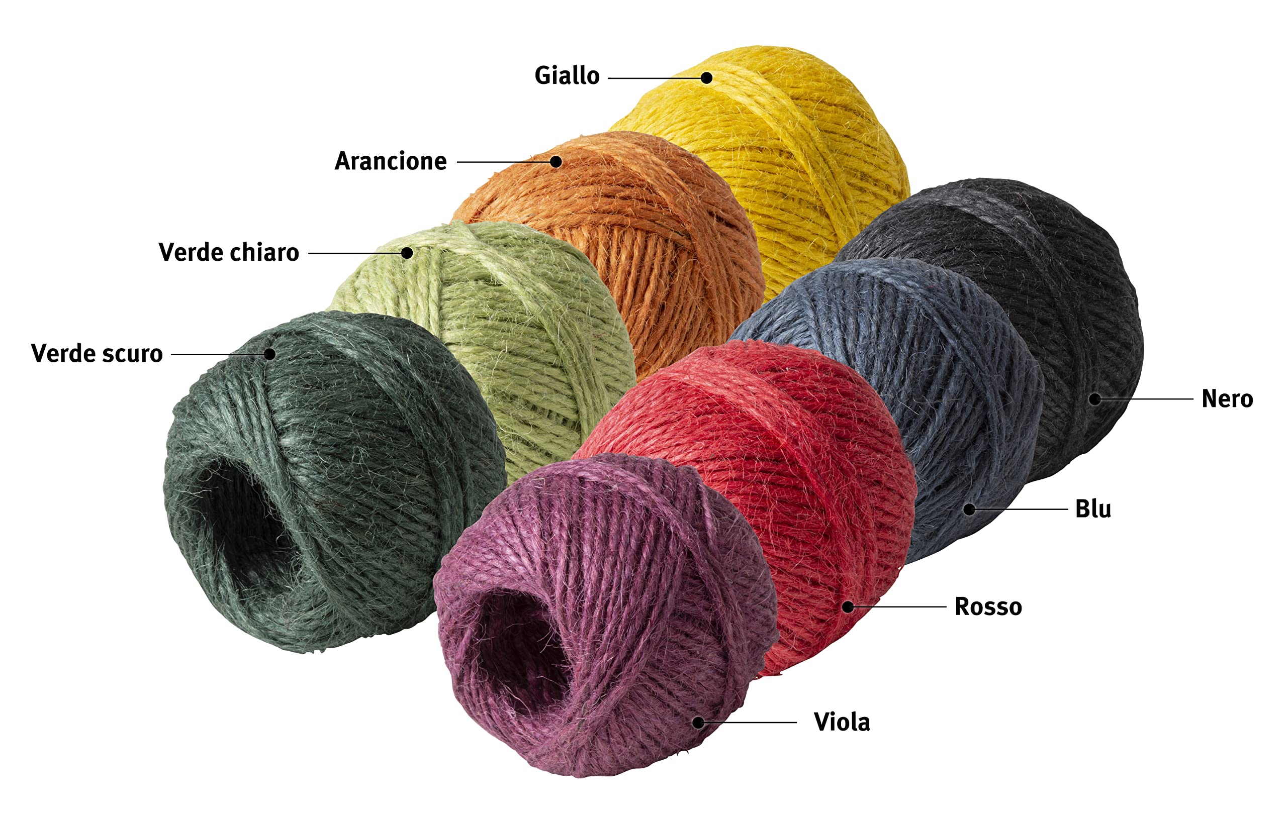 Spago Colorato In Juta Made In Italy - 8 Gomiti Da 30 Metri Per Artigianato E Decorazioni - Foto 12