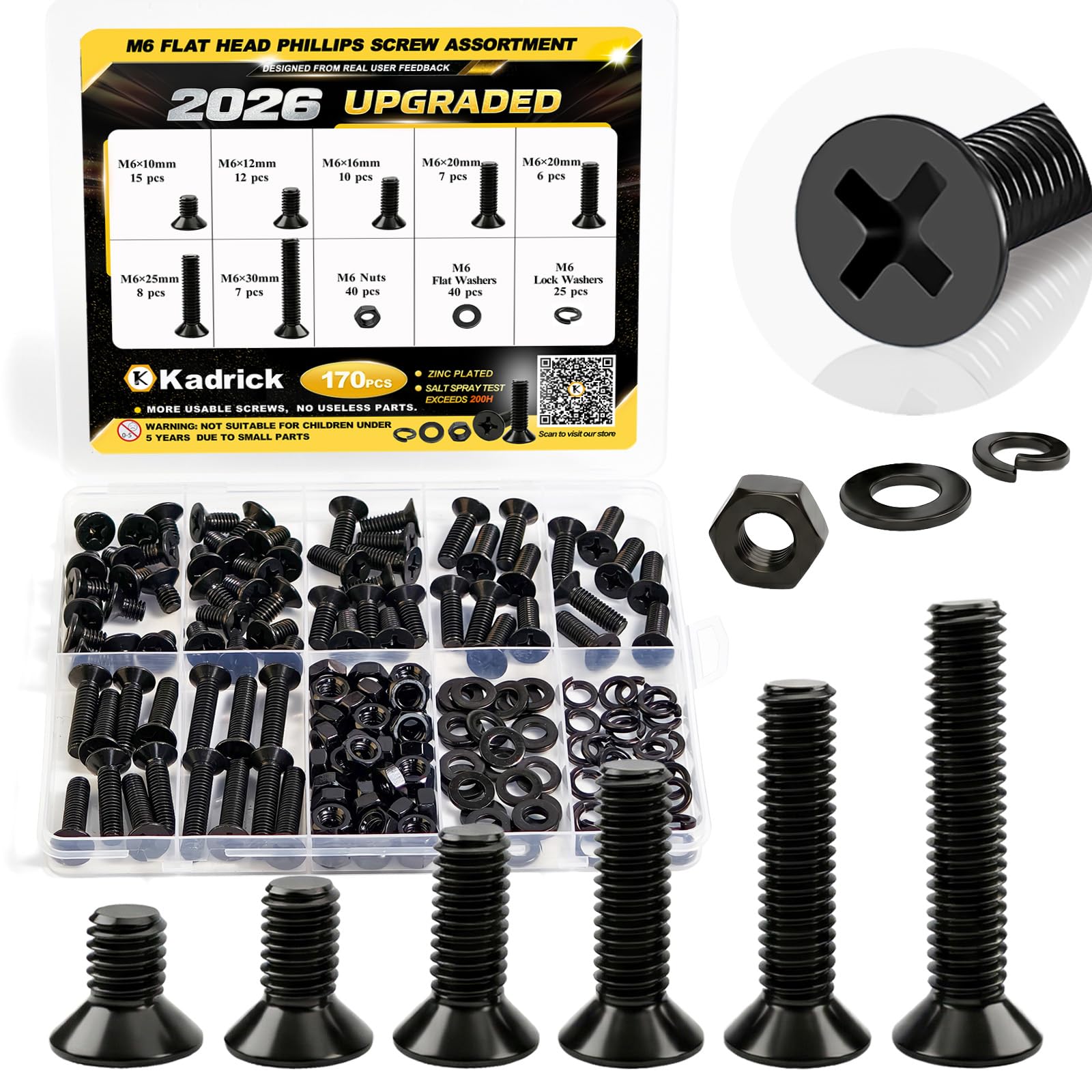 Stainless Steel Screw Assortment Kit - 920 Pcs #4-40 to #10-24 -28 Stainless Steel Screw Assortment Kit - 920 Pcs #4-40 to #10-24 -28