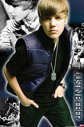 Trends International Justin Bieber - Póster de pared genial, 22.375 x 34 pulgadas, versión premium sin marco