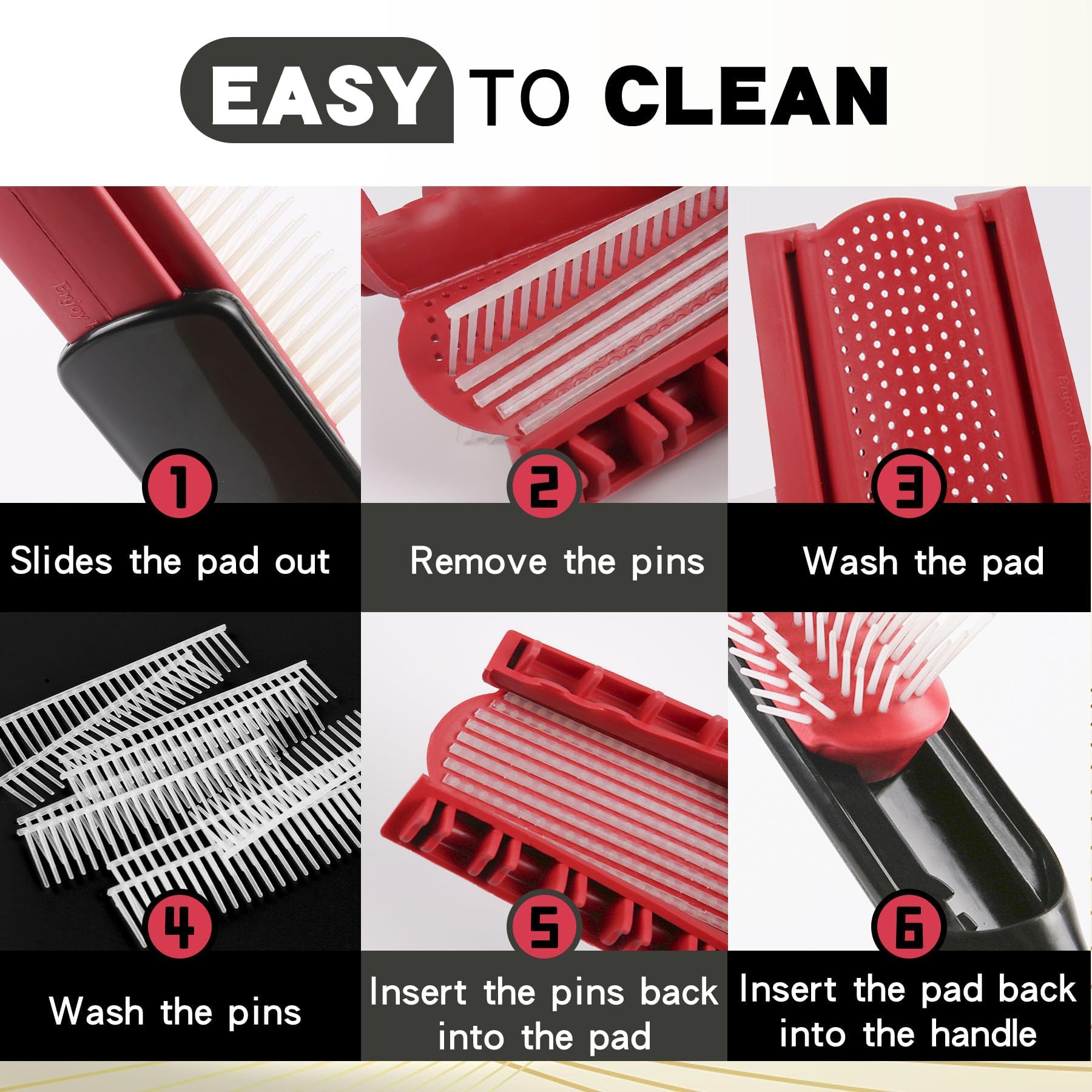 2 cepillos de pelo para mujeres y hombres, cabello rizado, húmedo o seco, 9 filas, 5 filas, cepillos de estilo clásico para cabello grueso natural, separación de soplado, definición, desenredar