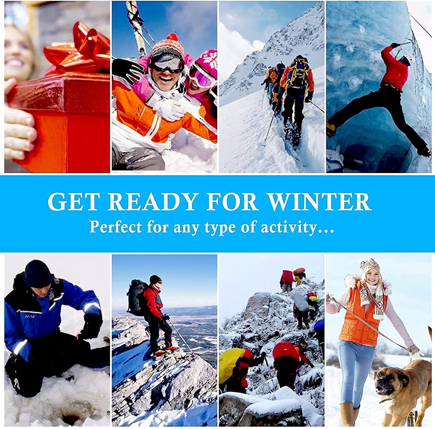 SBTXHJWCGLD Guantes térmicos eléctricos Guantes térmicos a batería, Pantalla táctil Impermeable con Aislamiento térmico para Deportes de Invierno al Aire Libre Escalada Senderismo Calentador d