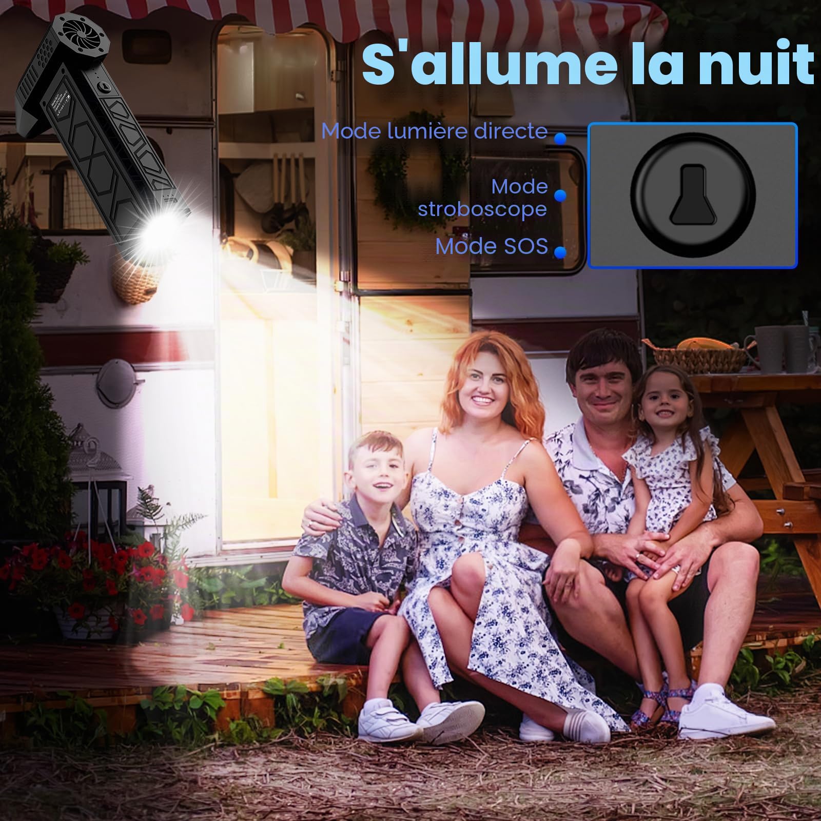 Dépoussiéreur électrique avec lampe de poche, ventilateur turbo à air comprimé 180 000 tr/min (10 000 mAh), ventilateur à jet multifonction, souffleur d'air électrique avec éclairage assisté