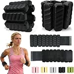 Poids réglables de poignet et de cheville pour femmes & Hommes, réglables 2-LB(1LB Chacun), poids de la jambe de bras en silicone pour Pilates, fitness, entraînement, yoga, natation & Marcher