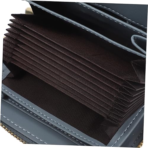 Miniatura 2 de 4 unids cartera titular billeteras de hombres cuero original Carteras para hombres de cuero original moneda contenedor cremallera diseño tarjeta