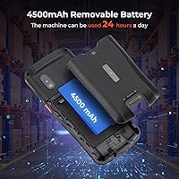 Vista 6 de MUNBYN Escáner de código de barras Android 099P con pistola, Android 11 equipado con escáner Zebra SE4710, computadora portátil, escáner