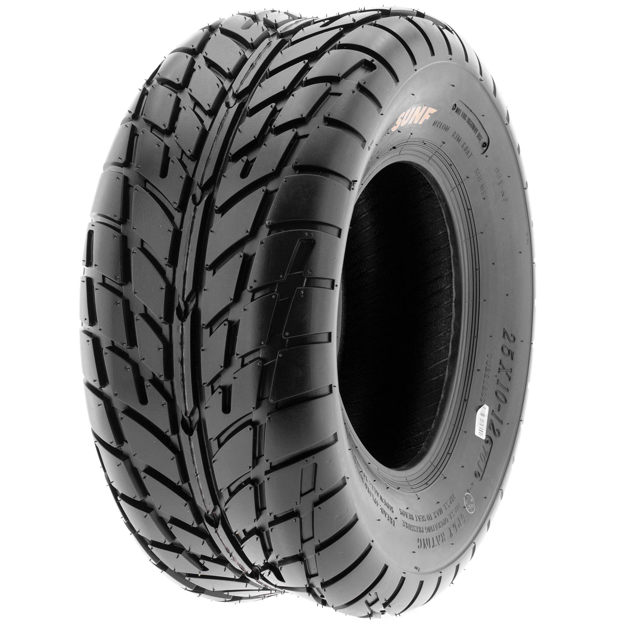 SUNF A021 25x8-12 25x10-12 ATV UTV Pneumatici sportivi chiodati omologazione stradale 6PR TL set 4 pezzi nero