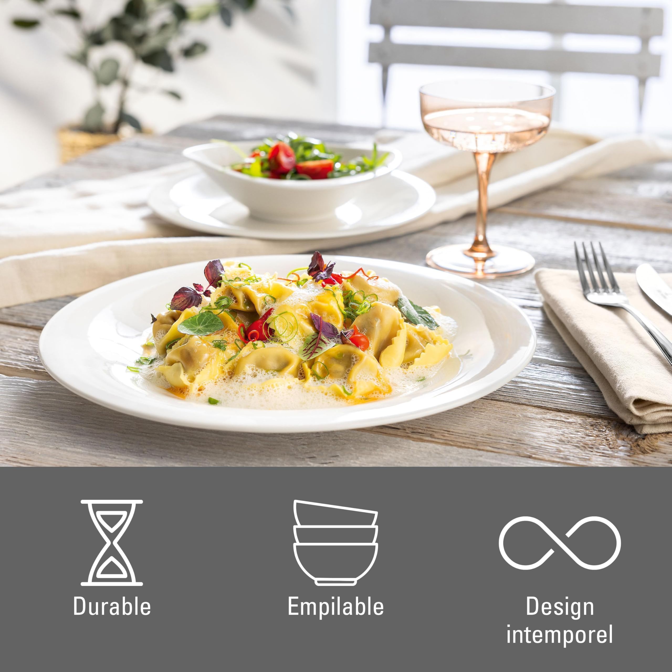 like. by Villeroy & Boch Essential White Set de dîner, 18 pièces EC