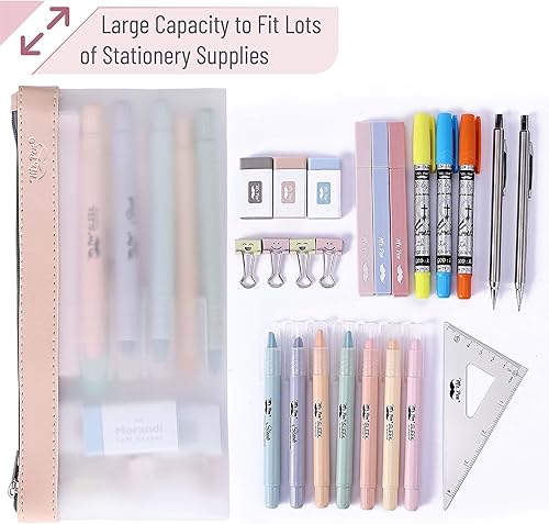 Miniatura 6 de Mr. Pen - Estuche transparente para lápices, paquete de 3, estuche transparente para lápices, bolsas para lápices