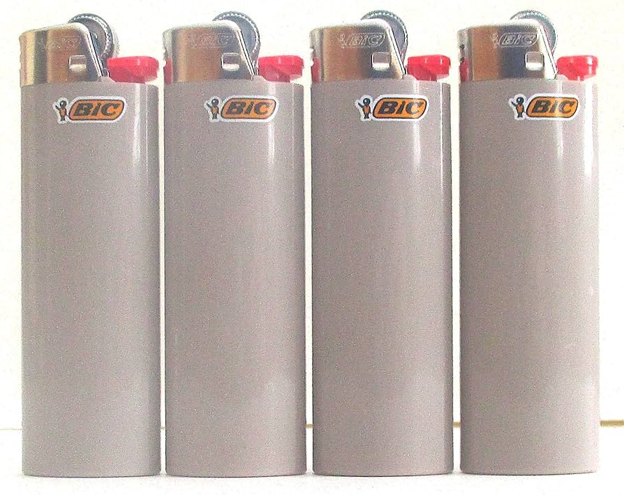シャグポーチセット※小物入れ、Bicライター新品付き Amazon.co.jp: BIC チャコールグレー フルサイズライター 4個