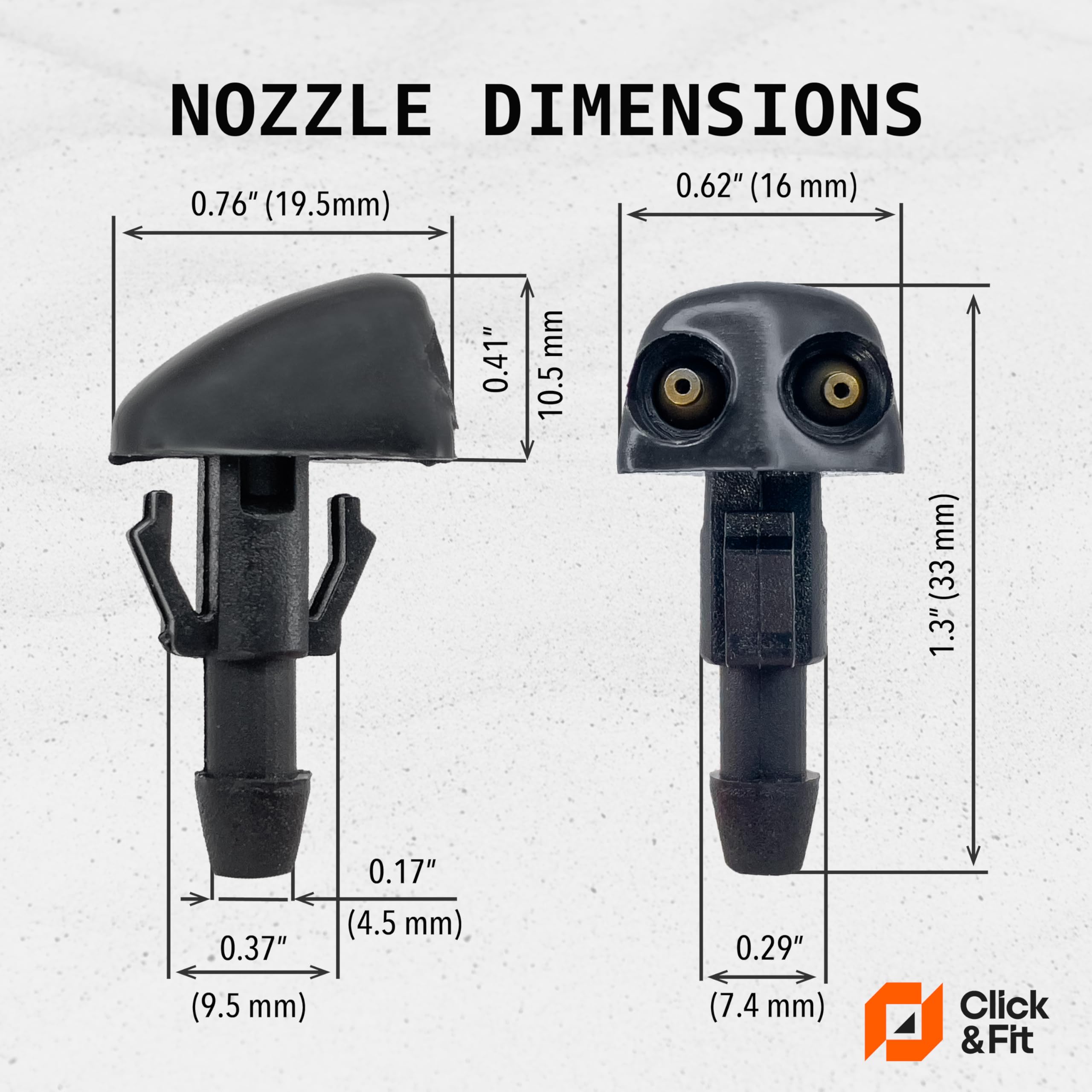 Amazon.com: Click&Fit Windshield Washer Nozzles Front Wiper