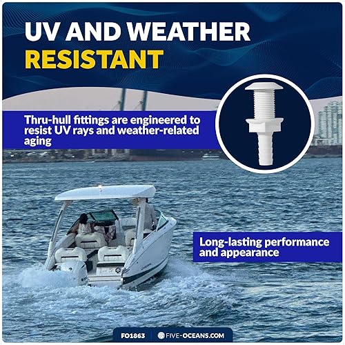 Miniatura 4 de Five Oceans Conexión pasante recta blanca para manguera