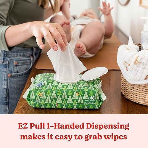 Miniatura 8 de Huggies Natural Care Sensitive - Toallitas para bebé, hipoalergénicas, 99 % de agua purificada, 3 paquetes de repuesto (624 toallitas en total)