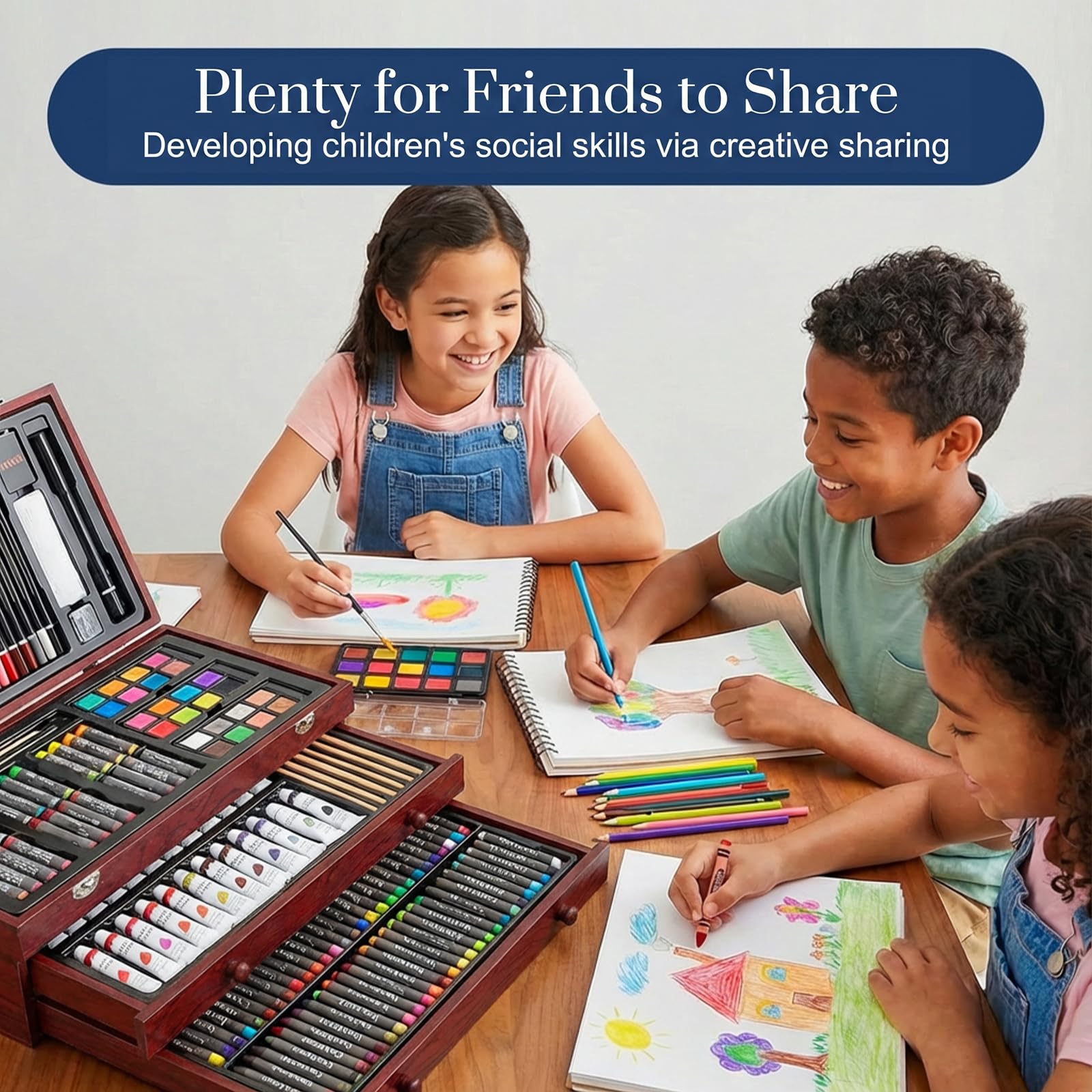 Deluxe 194 Piece Art Set - Painting & Drawing Supplies -5