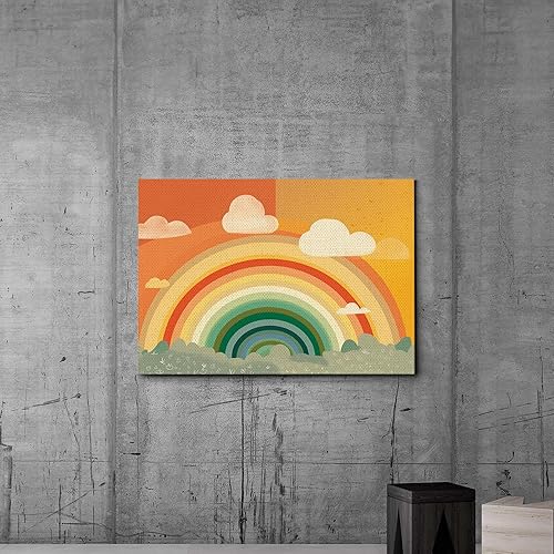 Miniatura 4 de Boho Nursery Wall, Rainbow Wall Decor Prints Art, Heart Art prints, Toddler Bedroom Bathroom Room Playroom Classroom Cute Modern Boho Print
