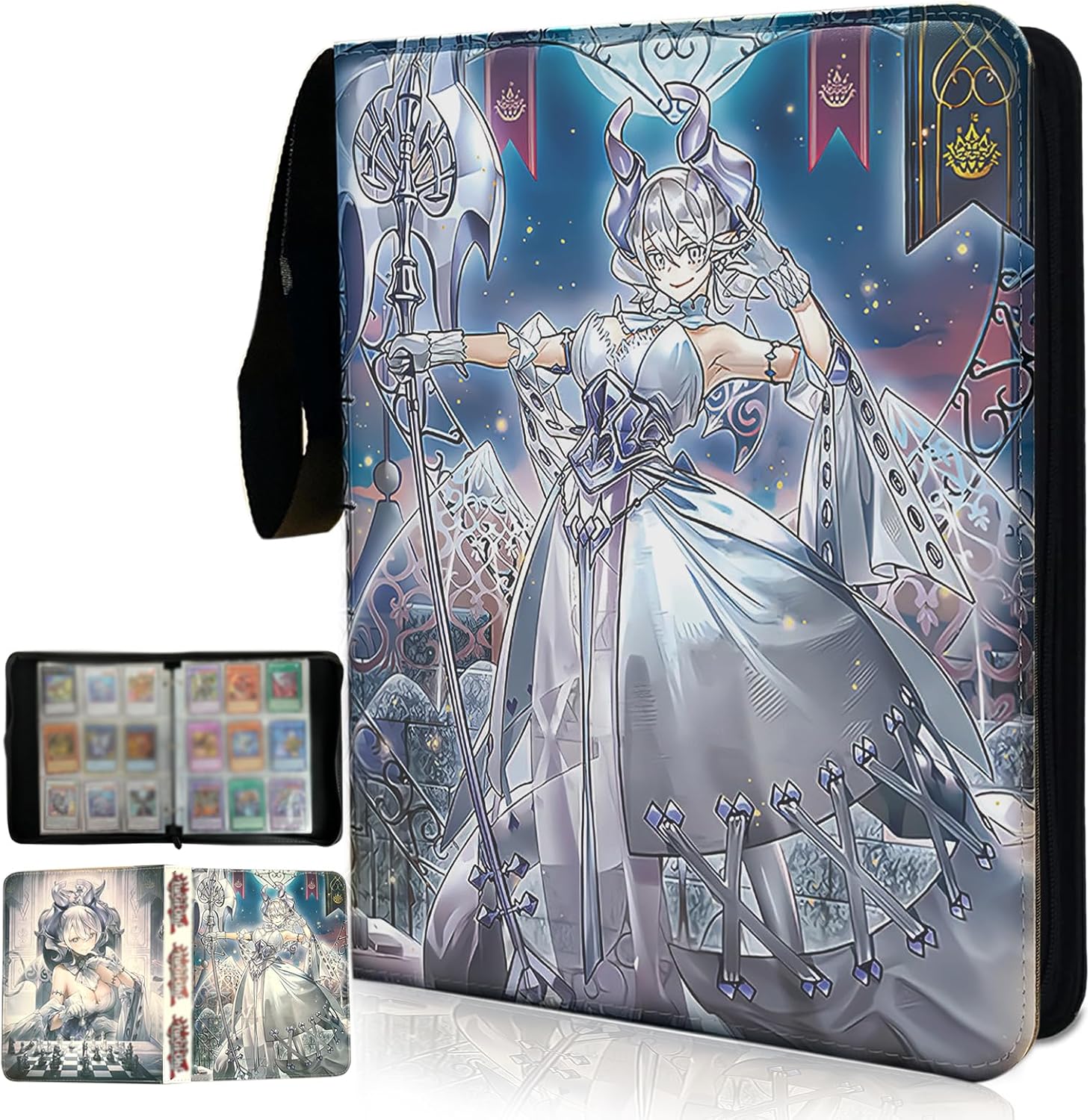 Trading ygo Card Binder, Fits 900 Cards Card Collector Album Holder,with 50 Removable Sleeves Toys Gifts for Boys Girls