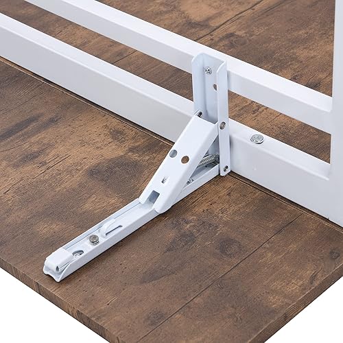 Miniatura 4 de Bellemave Juego de mesa de desayuno para 4 mesas de comedor de 5 piezas de altura de mostrador con hojas caídas y sillas de cocina, mesa de bar y