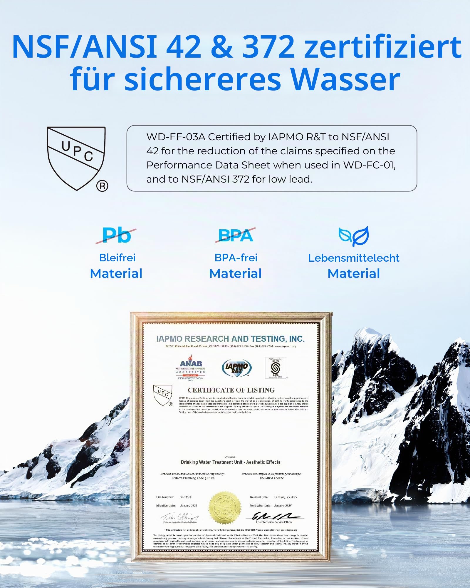 Waterdrop FF-03A Ersatzfilter für FC-02 Wasserfilterhahn